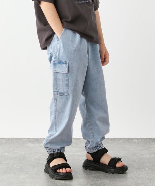 GLOBAL WORK（グローバルワーク）の「COOLデニムカーゴパンツ/116655（カーゴパンツ・キッズ・ブラック/ライトブルー・150cm/140cm/130cm/120cm/170cm/160cm）」の21枚目の写真