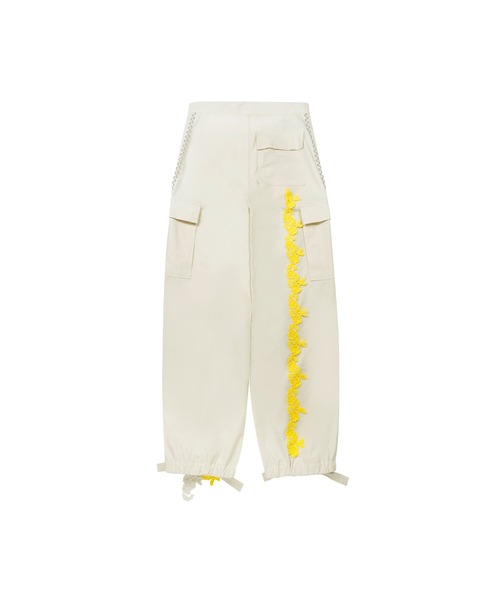 MSGM（エムエスジーエム）の「クライミングROSE マルチレースパンツ（その他パンツ・レディース・ライトベージュ・38）」の2枚目の写真