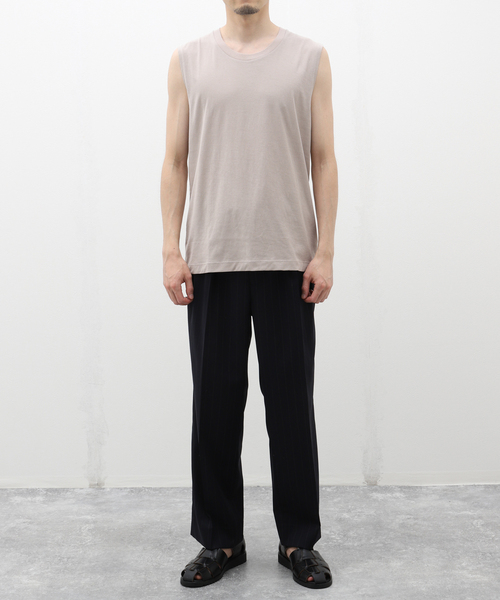 EDIFICE（エディフィス）の「ヴィンテージライク ジャージー スリーブレストップ（Tシャツ/カットソー・メンズ・ブラック/ホワイト/ベージュ・LARGE/MEDIUM）」の4枚目の写真