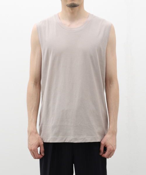 EDIFICE（エディフィス）の「ヴィンテージライク ジャージー スリーブレストップ（Tシャツ/カットソー・メンズ・ブラック/ホワイト/ベージュ・LARGE/MEDIUM）」の5枚目の写真
