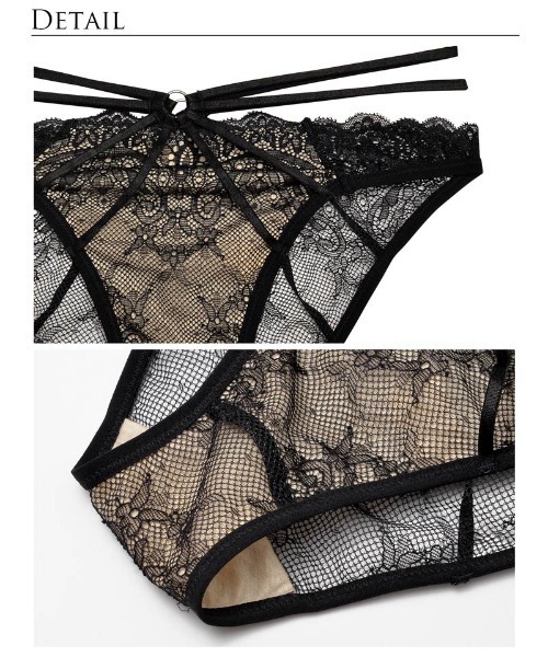 ブラックB80、フルバックL♡羽モチーフ♥️ ブラジャー&ショーツセット✨ セール】レーシィ センシュアルコードブラジャー & バック透け