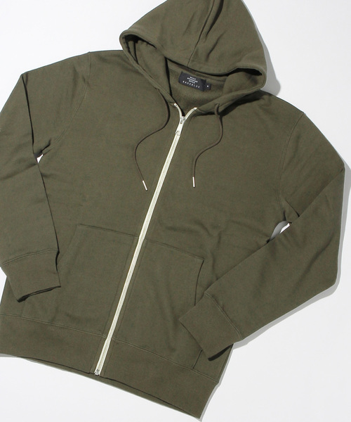 RAGEBLUE（レイジブルー）の「【USAコットン使用】裏毛スウェットZIPパーカ/568540（パーカー・メンズ・ネイビー/オフホワイト/グレー/オリーブ・MEDIUM/LARGE）」の3枚目の写真