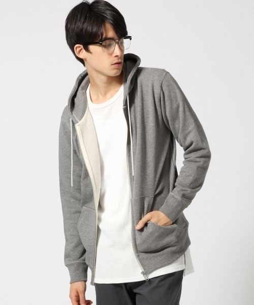 RAGEBLUE（レイジブルー）の「【USAコットン使用】裏毛スウェットZIPパーカ/568540（パーカー・メンズ・ネイビー/オフホワイト/グレー/オリーブ・MEDIUM/LARGE）」の10枚目の写真