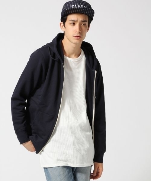 RAGEBLUE（レイジブルー）の「【USAコットン使用】裏毛スウェットZIPパーカ/568540（パーカー・メンズ・ネイビー/オフホワイト/グレー/オリーブ・MEDIUM/LARGE）」の5枚目の写真