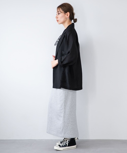 URBAN RESEARCH Sonny Label(アーバンリサーチサニーレーベル)の「ライトシアーシャツジャケット(テーラードジャケット・レディース・ブラック/イエロー系その他/オフホワイト・FREE)」の20枚目の写真