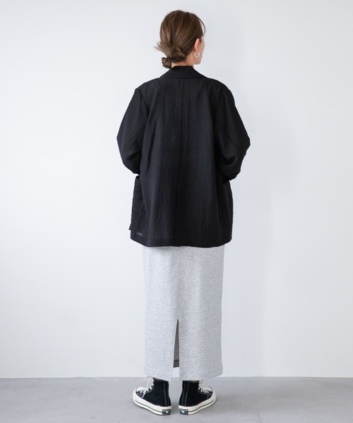 URBAN RESEARCH Sonny Label(アーバンリサーチサニーレーベル)の「ライトシアーシャツジャケット(テーラードジャケット・レディース・ブラック/イエロー系その他/オフホワイト・FREE)」の19枚目の写真