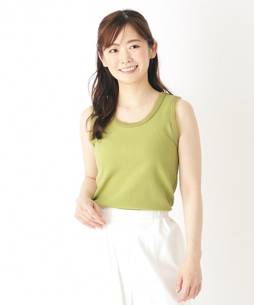 【綿混素材】チュールタンクトップ（タンクトップ）｜LAURA ASHLEY（ローラアシュレイ）