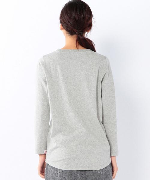 coen（コーエン）の「USAコットンポケットロングTシャツ（Tシャツ/カットソー・レディース・ホワイト/グレー・LARGE/MEDIUM）」の11枚目の写真