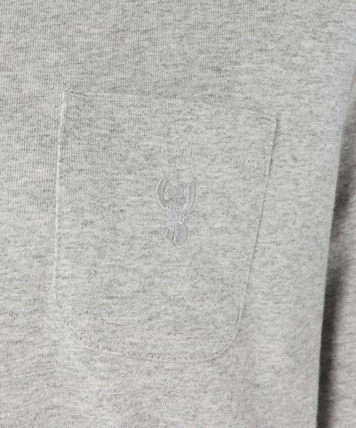 coen（コーエン）の「USAコットンポケットロングTシャツ（Tシャツ/カットソー・レディース・ホワイト/グレー・LARGE/MEDIUM）」の7枚目の写真