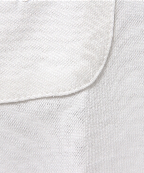 coen（コーエン）の「USAコットンポケットロングTシャツ（Tシャツ/カットソー・レディース・ホワイト/グレー・LARGE/MEDIUM）」の3枚目の写真