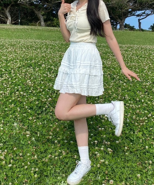 GOLD's infinity ホワイトミニスカート♡平成ギャル GOLD's infinity ホワイトミニスカート♡平成ギャル