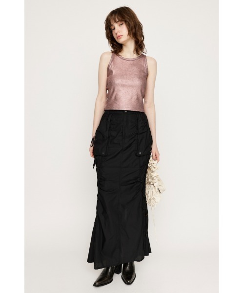 SLY（スライ）の「LACE UP ATHLEISURE SK レースアップ アスレジャー スカート（スカート・レディース・ブラック/グレー・1/2）」の3枚目の写真