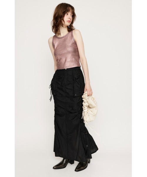 SLY（スライ）の「LACE UP ATHLEISURE SK レースアップ アスレジャー スカート（スカート・レディース・ブラック/グレー・1/2）」の4枚目の写真