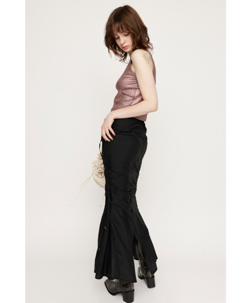 SLY（スライ）の「LACE UP ATHLEISURE SK レースアップ アスレジャー スカート（スカート・レディース・ブラック/グレー・1/2）」の6枚目の写真