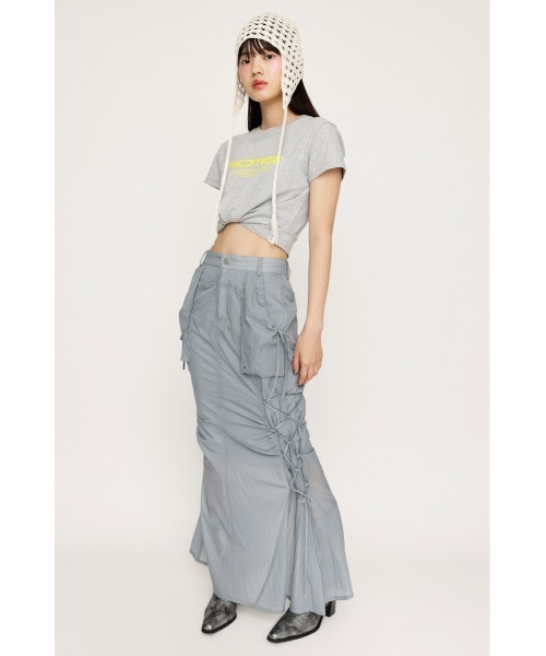 SLY（スライ）の「LACE UP ATHLEISURE SK レースアップ アスレジャー スカート（スカート・レディース・ブラック/グレー・1/2）」の21枚目の写真