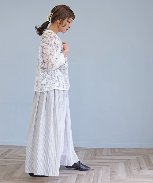 Crisp(クリスプ)の「【ZOZO限定】シアーレースパフスリーブブラウス(シャツ/ブラウス・レディース・ブラック/ホワイト・FREE)」の4枚目の写真