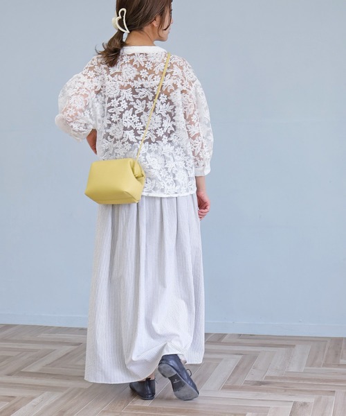 Crisp(クリスプ)の「【ZOZO限定】シアーレースパフスリーブブラウス(シャツ/ブラウス・レディース・ブラック/ホワイト・FREE)」の5枚目の写真