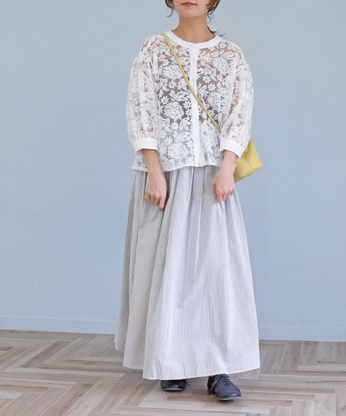 Crisp(クリスプ)の「【ZOZO限定】シアーレースパフスリーブブラウス(シャツ/ブラウス・レディース・ブラック/ホワイト・FREE)」の6枚目の写真