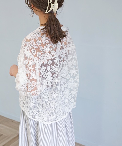 Crisp(クリスプ)の「【ZOZO限定】シアーレースパフスリーブブラウス(シャツ/ブラウス・レディース・ブラック/ホワイト・FREE)」の15枚目の写真