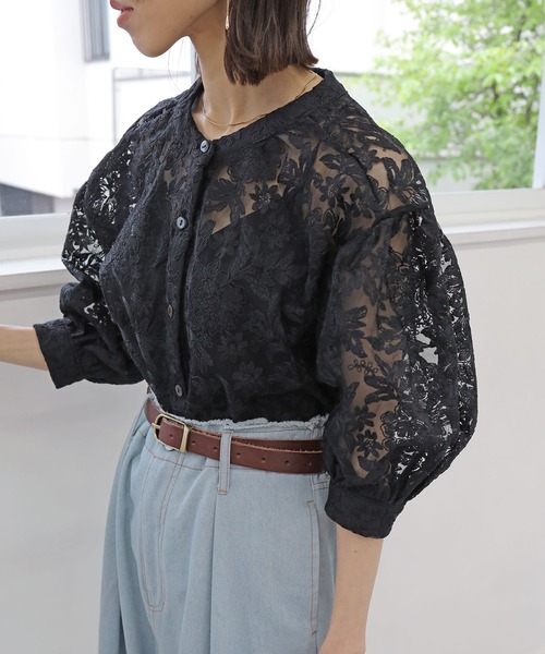 Crisp(クリスプ)の「【ZOZO限定】シアーレースパフスリーブブラウス(シャツ/ブラウス・レディース・ブラック/ホワイト・FREE)」の20枚目の写真