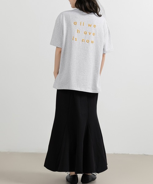 DAY CLOSET(デイ クローゼット)の「レディース 半袖英字バックプリントTシャツ(Tシャツ/カットソー・レディース・オートミール/チャコールグレー/ホワイト/ピンク/ブラック・FREE)」の18枚目の写真