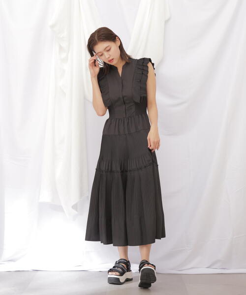JILL by JILL STUART ボリュームデザインプリーツワンピース セール】ボリュームデザインプリーツワンピース（ワンピース
