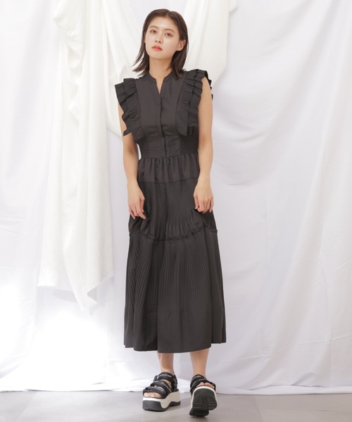 JILL by JILL STUART(ジルバイジルスチュアート)の「ボリュームデザインプリーツワンピース(ワンピース・レディース・ピンク/ブラック・FREE)」の12枚目の写真