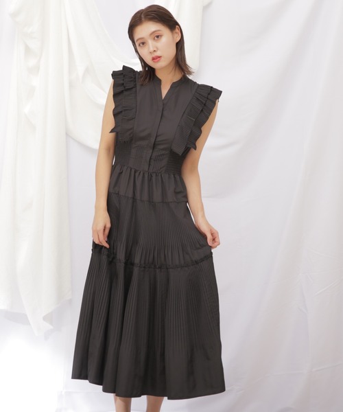 JILL by JILL STUART(ジルバイジルスチュアート)の「ボリュームデザインプリーツワンピース(ワンピース・レディース・ピンク/ブラック・FREE)」の9枚目の写真