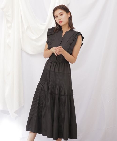 JILL by JILL STUART(ジルバイジルスチュアート)の「ボリュームデザインプリーツワンピース(ワンピース・レディース・ピンク/ブラック・FREE)」の10枚目の写真