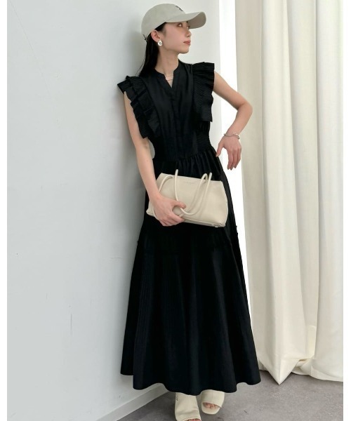 JILL by JILL STUART(ジルバイジルスチュアート)の「ボリュームデザインプリーツワンピース(ワンピース・レディース・ピンク/ブラック・FREE)」の3枚目の写真