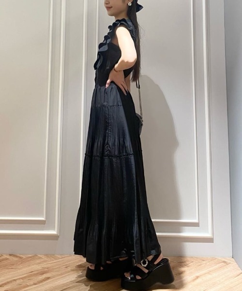 JILL by JILL STUART(ジルバイジルスチュアート)の「ボリュームデザインプリーツワンピース(ワンピース・レディース・ピンク/ブラック・FREE)」の17枚目の写真
