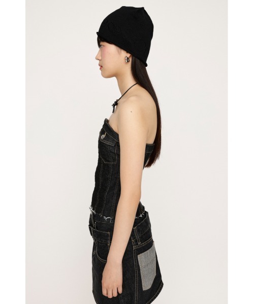 SLY FRONT ZIP CORSET-E デニム SLY（スライ）の「FRONT ZIP CORSET-E フロント ジップ