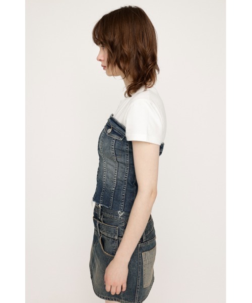SLY FRONT ZIP CORSET-E デニム SLY（スライ）の「FRONT ZIP CORSET-E フロント ジップ