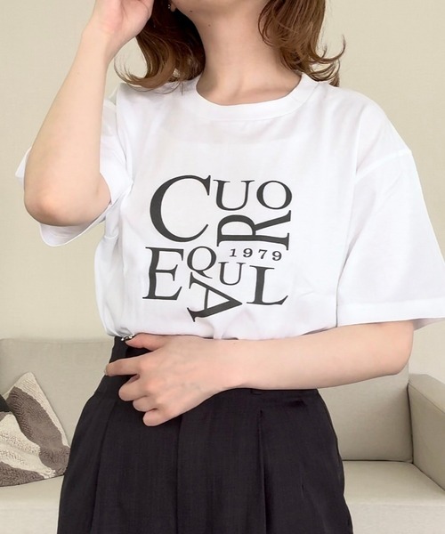 cuorequal(クオレコール)の「cuorequalロゴ半袖Tシャツ(Tシャツ/カットソー・レディース・ホワイト・LARGE/MEDIUM)」の4枚目の写真