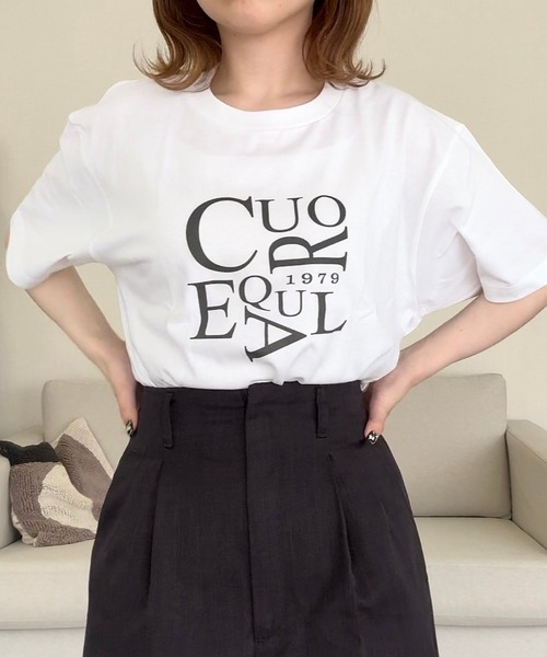 cuorequal(クオレコール)の「cuorequalロゴ半袖Tシャツ(Tシャツ/カットソー・レディース・ホワイト・LARGE/MEDIUM)」の5枚目の写真