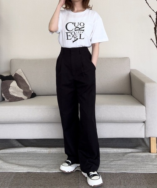 cuorequal(クオレコール)の「cuorequalロゴ半袖Tシャツ(Tシャツ/カットソー・レディース・ホワイト・LARGE/MEDIUM)」の10枚目の写真
