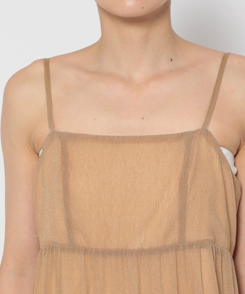 mysty woman(ミスティウーマン)の「メローティアードキャミワンピース 135159(ワンピース・レディース・チャコールグレー/オフホワイト/モカ・FREE)」の11枚目の写真