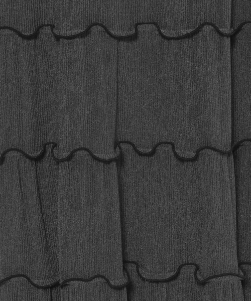 mysty woman(ミスティウーマン)の「メローティアードキャミワンピース 135159(ワンピース・レディース・チャコールグレー/オフホワイト/モカ・FREE)」の15枚目の写真