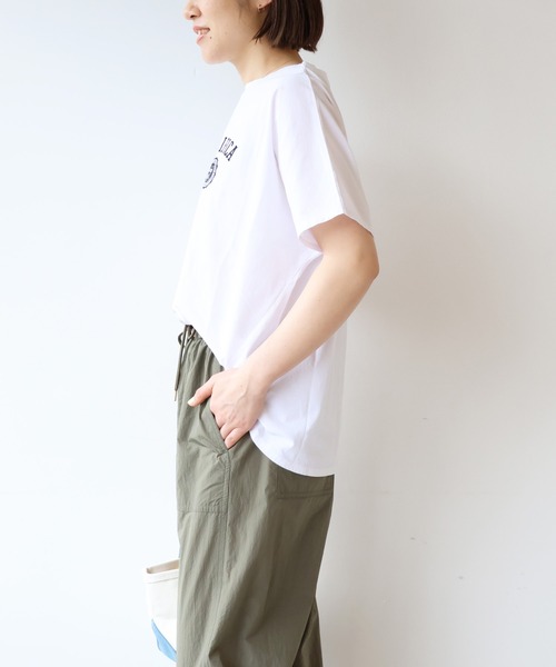 MICA&DEAL(マイカ&ディール)の「"PACIFICA"ロゴドルマンT-shirt(Tシャツ/カットソー・レディース・ホワイト/ブルー・FREE)」の7枚目の写真