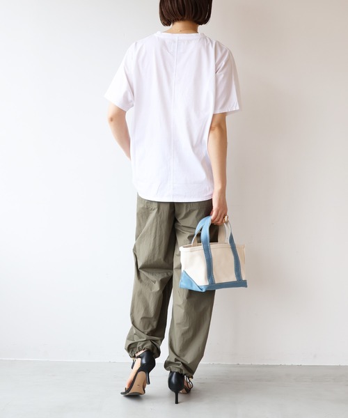 MICA&DEAL(マイカ&ディール)の「"PACIFICA"ロゴドルマンT-shirt(Tシャツ/カットソー・レディース・ホワイト/ブルー・FREE)」の9枚目の写真