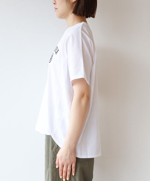 MICA&DEAL(マイカ&ディール)の「"PACIFICA"ロゴドルマンT-shirt(Tシャツ/カットソー・レディース・ホワイト/ブルー・FREE)」の11枚目の写真