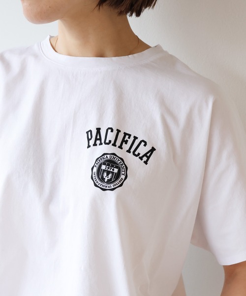 MICA&DEAL(マイカ&ディール)の「"PACIFICA"ロゴドルマンT-shirt(Tシャツ/カットソー・レディース・ホワイト/ブルー・FREE)」の16枚目の写真