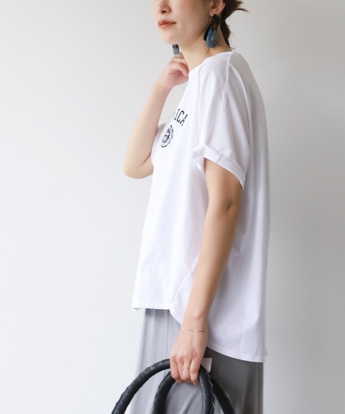 MICA&DEAL(マイカ&ディール)の「"PACIFICA"ロゴドルマンT-shirt(Tシャツ/カットソー・レディース・ホワイト/ブルー・FREE)」の19枚目の写真