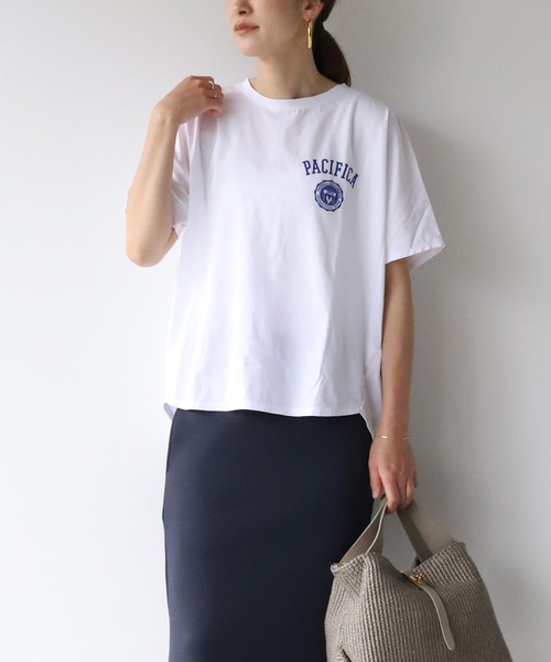 MICA&DEAL(マイカ&ディール)の「"PACIFICA"ロゴドルマンT-shirt(Tシャツ/カットソー・レディース・ホワイト/ブルー・FREE)」の21枚目の写真