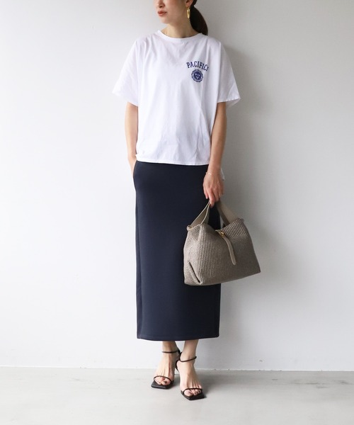 MICA&DEAL(マイカ&ディール)の「"PACIFICA"ロゴドルマンT-shirt(Tシャツ/カットソー・レディース・ホワイト/ブルー・FREE)」の22枚目の写真