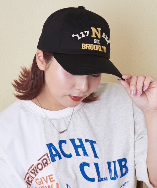 CUBE SUGAR（キューブシュガー）の「ロゴ刺繍ツイルキャップ（キャップ・レディース・ブラック/パープル/ナチュラル/グリーン・M）」の9枚目の写真