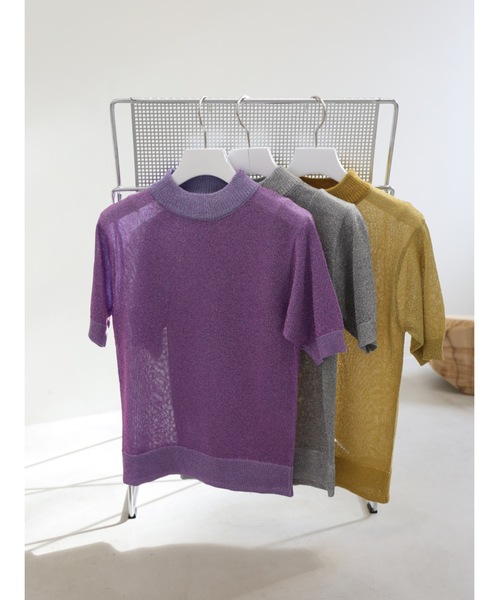 Katrin TOKYO(カトリーントーキョー)の「glitter see-through knit(ニット/セーター・レディース・シルバー/パープル/ゴールド・FREE/XS)」の4枚目の写真