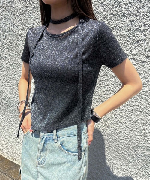 ENVYM（アンビー）の「アシメヘムラメトップス（Tシャツ/カットソー・レディース・ブラック/ブルー/グレー・FREE）」の19枚目の写真