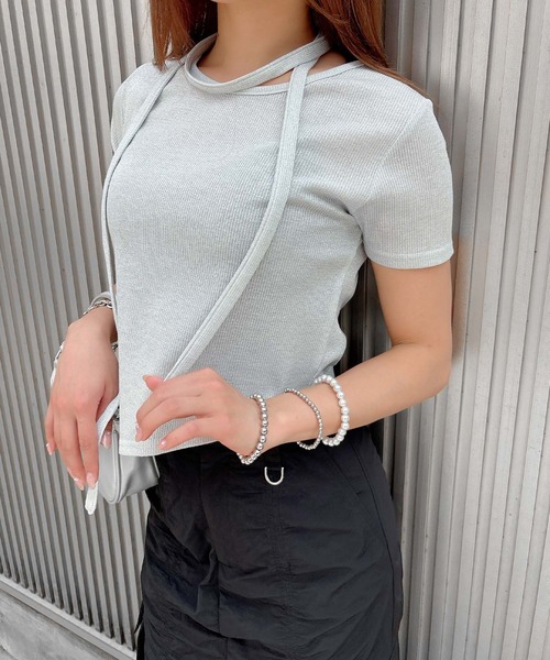 ENVYM（アンビー）の「アシメヘムラメトップス（Tシャツ/カットソー・レディース・ブラック/ブルー/グレー・FREE）」の10枚目の写真