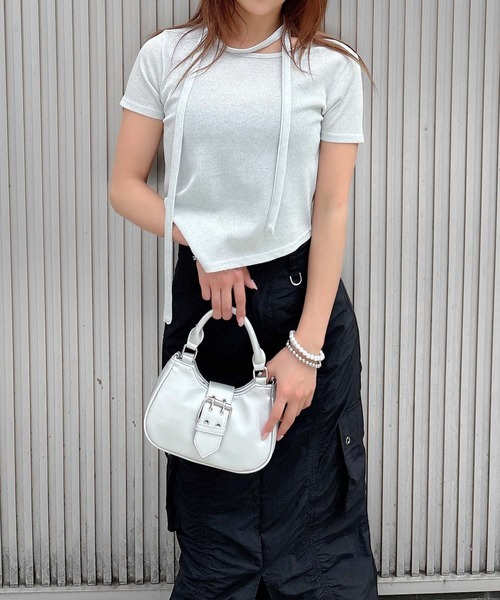 ENVYM（アンビー）の「アシメヘムラメトップス（Tシャツ/カットソー・レディース・ブラック/ブルー/グレー・FREE）」の15枚目の写真